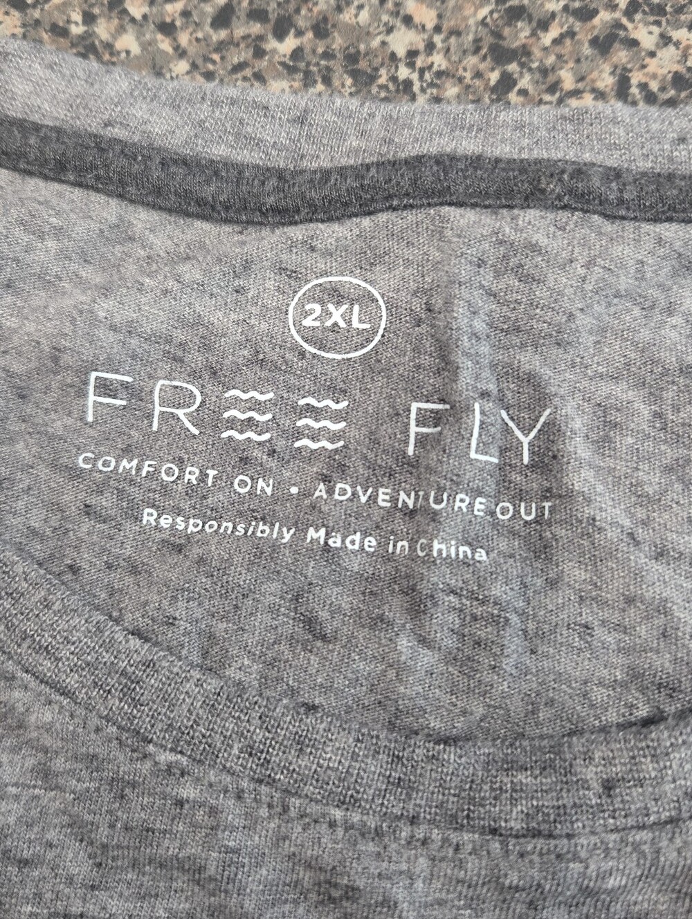 Free Fly Men’s 2XL Bamboo Cotton Pocket Tee Gray